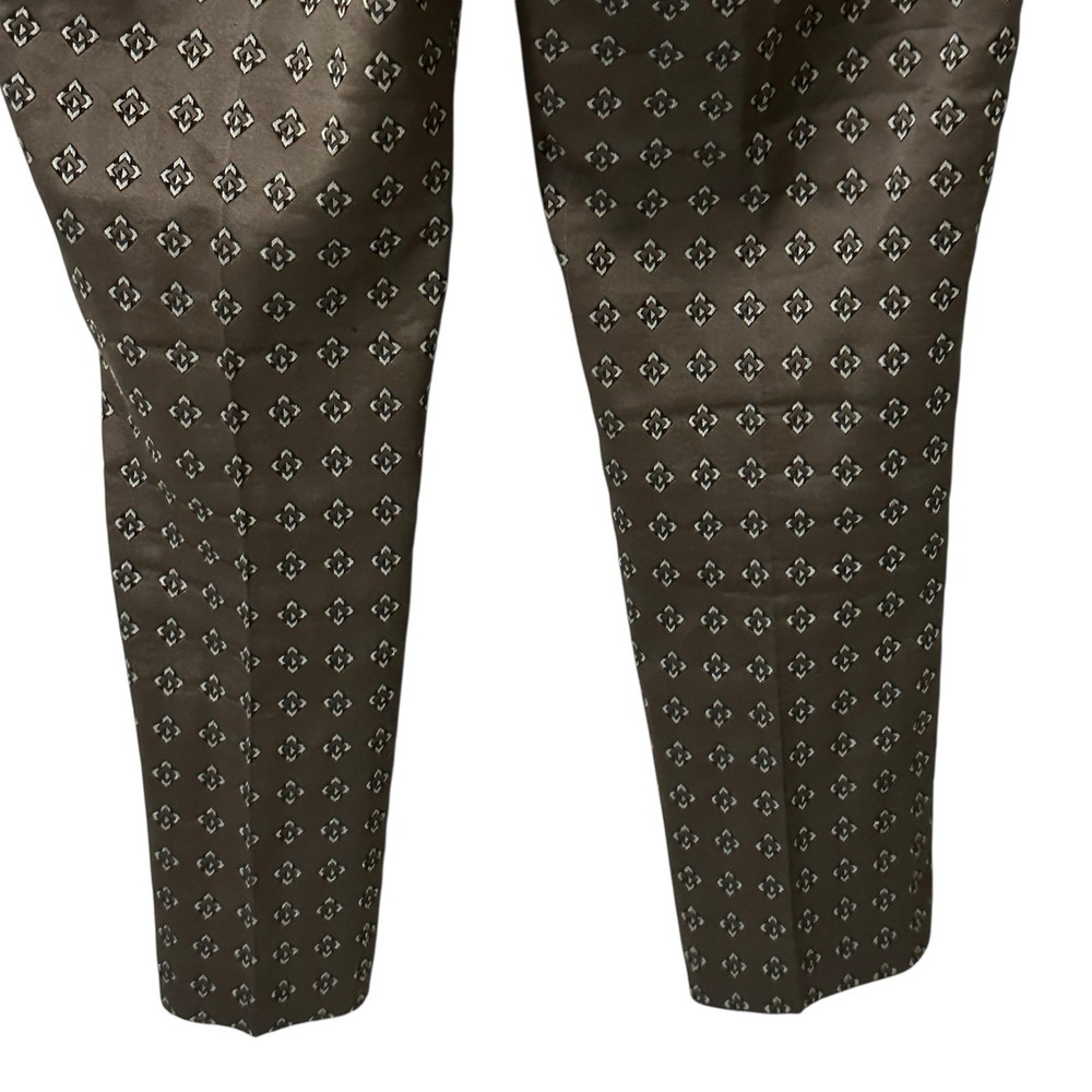 ETRO Brown Embroidered Print Casual Pants Size 40 Made in Italy Tailored READ - Picture 8 of 16